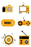 Entertainment Media Icon Set